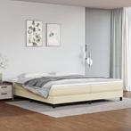 vidaXL Cadre de lit Crème 200x200 cm Similicuir, Maison & Meubles, Chambre à coucher | Lits, Neuf, Verzenden