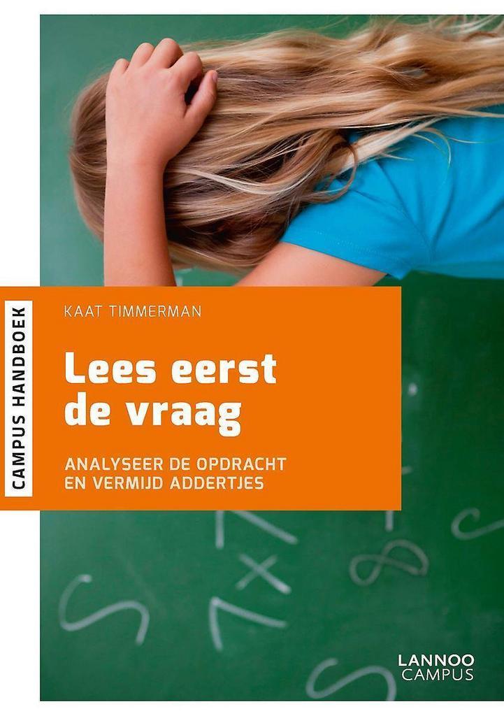 Lees eerst de vraag 9789401410649 Kaat Timmerman, Boeken, Studieboeken en Cursussen, Zo goed als nieuw, Verzenden