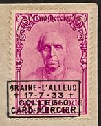 Belgique 1933 - Cardinal Mercier - Mentions légales Braine, Postzegels en Munten, Gestempeld
