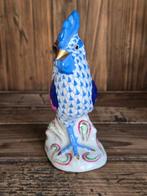 Herend - Beeld, Rooster Blue Fishnet - 145 mm - Porselein, Antiek en Kunst, Antiek | Glaswerk en Kristal