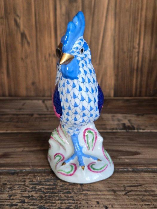 Herend - Beeld, Rooster Blue Fishnet - 145 mm - Porselein, Antiek en Kunst, Antiek | Glaswerk en Kristal
