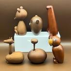 Senshukai  - Speelgoed meubels Six Vintage wooden animals