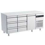 Koelwerkbank | 420L | 1 Deur (1/1 GN) + 6 Laden | 0°C/+10°C, Verzenden, Nieuw in verpakking