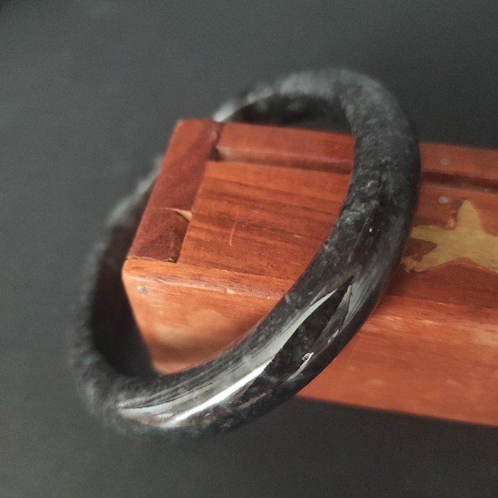 Giada nera nefrite Stevige armband - Hoogte: 20.5 cm- 60 g -, Verzamelen, Mineralen en Fossielen