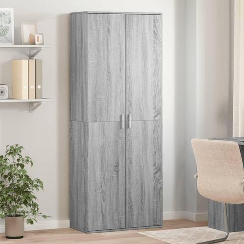 vidaXL Hoge kast 70x35x180 cm bewerkt hout grijs sonoma, Huis en Inrichting, Kasten | Overige, Nieuw, Verzenden