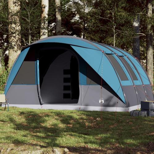 vidaXL Tente familiale tunnel 7 personnes bleu, Caravanes & Camping, Tentes, Neuf, Envoi