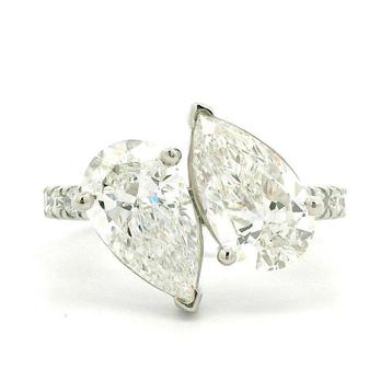 Anneau dorteil Platine -  3.27ct. tw. Diamant (Cultivé en