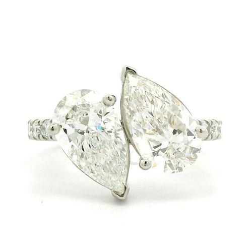 Anneau dorteil Platine -  3.27ct. tw. Diamant (Cultivé en, Handtassen en Accessoires, Antieke sieraden