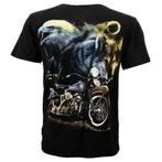 Wolf Adelaar en Motor in de Nacht T-Shirt Zwart, Kleding | Heren, Nieuw