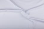 Texture wit - Polyester stof 10m op rol - Aanbieding!, Hobby en Vrije tijd, Stoffen en Lappen, Nieuw, Verzenden