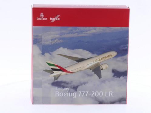 Schaal 1:500 Herpa 506878 Emirates Boeing 777-200LR Reg.N..., Hobby en Vrije tijd, Modelbouw | Vliegtuigen en Helikopters, Gebruikt