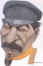 Spotprent met het gezicht van Stalin (lijst optie, Lithos), Antiek en Kunst, Verzenden