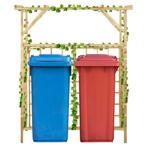 vidaXL Pergola de jardin pour poubelles doubles Bois de, Jardin & Terrasse, Verzenden, Neuf