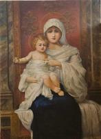 European school XIX-XXe century - Madonna mit Kind, Antiquités & Art