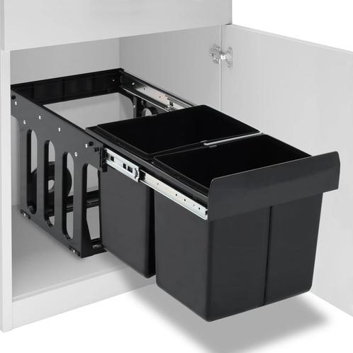 vidaXL Inbouwprullenbak uittrekbaar soft-close 36 L, Huis en Inrichting, Woonaccessoires | Prullenbakken, Nieuw, Verzenden