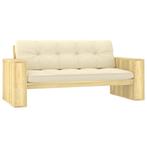 vidaXL Tuinbank met crèmekleurige kussens 179 cm, Tuin en Terras, Tuinsets en Loungesets, Verzenden, Nieuw