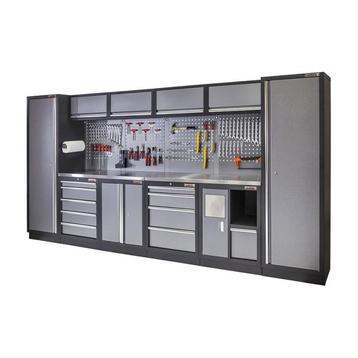 Complete Werkplaatsinrichting, werkbank met RVS omkleed beschikbaar voor biedingen