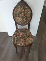 Stoel - Hout - Antieke stoel met bloemen, Antiek en Kunst