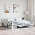 vidaXL Bedframe metaal wit 200x200 cm, Verzenden