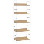 vidaXL Boekenkast 5 schappen 60x27,6x158,5 cm bewerkt hout, Huis en Inrichting, Verzenden, Nieuw
