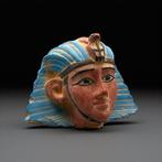 Replica van het oude Egyptisch Farao hoofd buste beeld, Antiek en Kunst