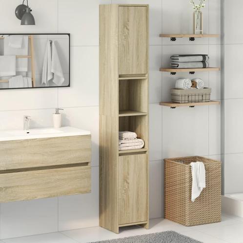 vidaXL Badkamerkast 30x30x183,5 cm spaanplaat sonoma, Huis en Inrichting, Badkamer | Badkamermeubels, Nieuw, Verzenden