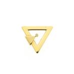 Gouden fantasie broche met diamant | 0,02 ct., Handtassen en Accessoires, Broches, Gebruikt, Overige kleuren, Ophalen of Verzenden