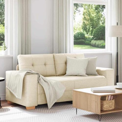 vidaXL Loveseat Bank Linnen 140 cm, Huis en Inrichting, Zetels | Zetels, Nieuw, Verzenden