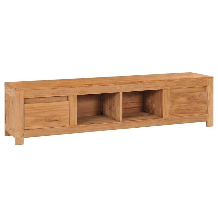 vidaXL Tv-meubel 135x30x35 cm massief teakhout, Huis en Inrichting, Kasten |Televisiemeubels, Nieuw, Verzenden
