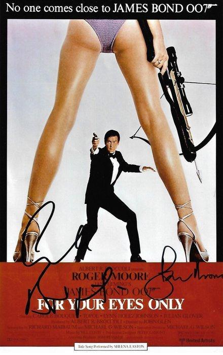 Roger Moore and Carole Bouquet - Autographed Photo James, Verzamelen, Film en Tv
