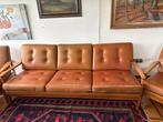 Zitgroep - Teak - Sofa set: een driezitsbank en twee