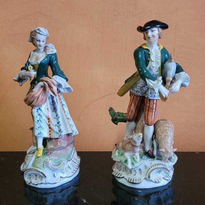 Carl Thieme, Potschappel - Beeldje - Pastori - Porselein, Antiek en Kunst, Antiek | Glaswerk en Kristal