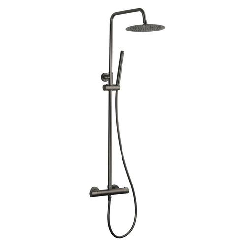 Opbouw Regendouche BWS Gunmetal 25 cm Hoofddouche Cemal, Doe-het-zelf en Bouw, Sanitair, Kraan, Nieuw, Ophalen of Verzenden