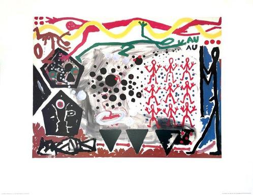A.R. Penck - Die Zufunkt Des Emigranten 2 - Offset, Antiek en Kunst, Antiek | Meubels | Stoelen en Sofa's
