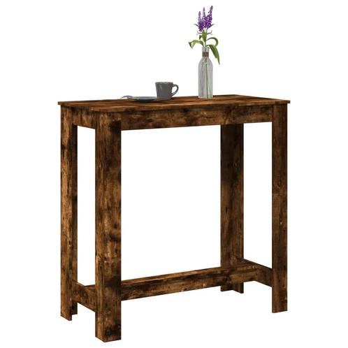 vidaXL Bartafel 102x50x103,5 cm bewerkt hout gerookt, Huis en Inrichting, Tafels | Eettafels, Nieuw, Verzenden
