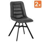 Stoelen | NIELS | Polyester/Metaal | Anthracite | Zwarte, Zakelijke goederen, Verzenden, Nieuw in verpakking