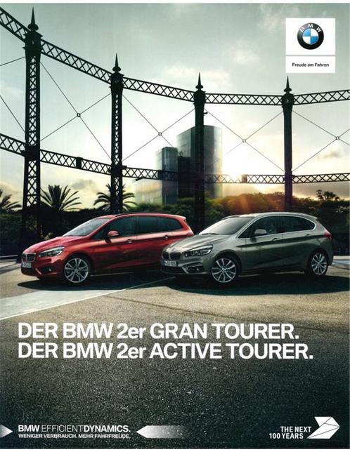 2017 BMW 2 SERIE GRAN | ACTIVE TOURER BROCHURE DUITS, Livres, Autos | Brochures & Magazines