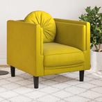 vidaXL Fauteuil met kussen fluweel geel, Verzenden, Nieuw