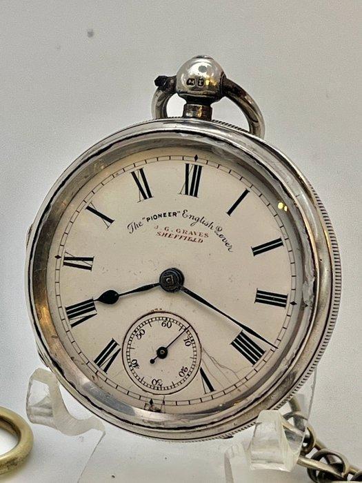 Ribaltina Graves The Pioneer English Lever . Argento ., Handtassen en Accessoires, Horloges | Heren