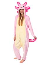 Onesie Axolotl Pakje 110-116 Salamander Vis Kostuum Roze Pak, Ophalen of Verzenden