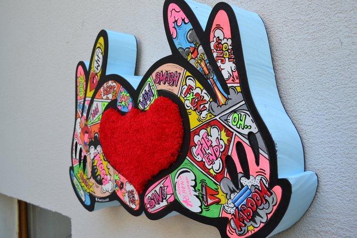 Patrycja Mroczkowska - Mickeys Furry Heart 3D Pop Art XL, Antiek en Kunst, Kunst | Designobjecten