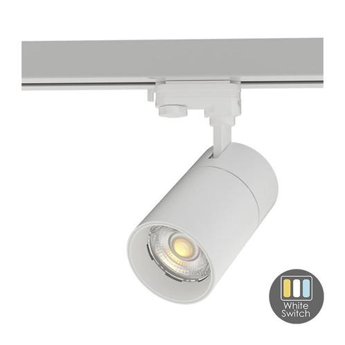 Luxar 3-Fase RAILSPOT 10W WIT WHITE SWITCH DIMBAAR, Huis en Inrichting, Lampen | Plafondlampen, Nieuw, Metaal, Verzenden