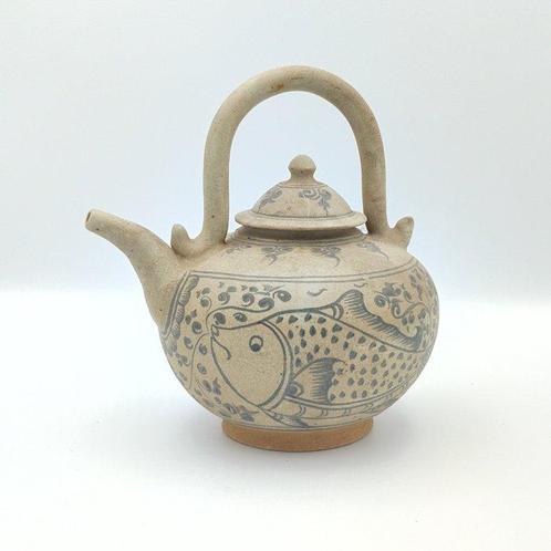Lanna Koninkrijk Geschilderde keramiek Belangrijke theepot, Antiek en Kunst, Antiek | Overige Antiek