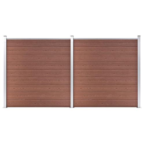 vidaXL Schutting 353x186 cm HKC bruin, Tuin en Terras, Tuinhekken en Hekwerk, Nieuw, Verzenden