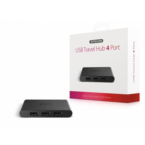 Sitecom - CN-080 - USB Travel Hub 4 Port, Informatique & Logiciels, Pc & Câble réseau, Envoi