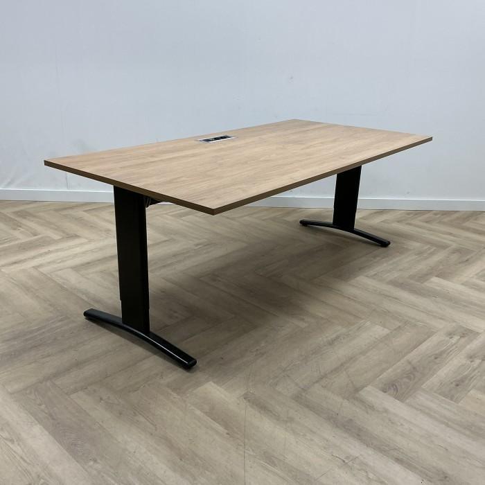 verstelbaar bureau vv elektra 200x100 cm, licht eiken -, Maison & Meubles, Bureaux