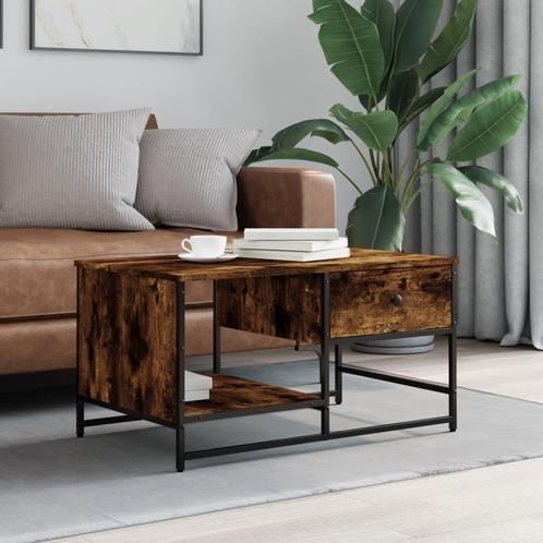 vidaXL Salontafel 85,5x51x45 cm bewerkt hout gerookt, Huis en Inrichting, Tafels | Salontafels, Nieuw, Verzenden