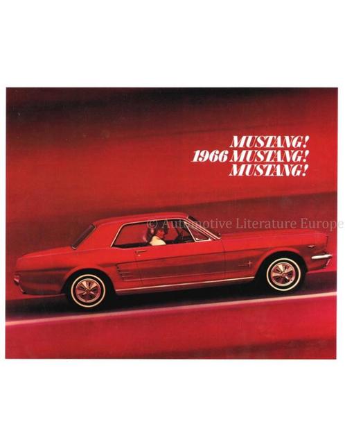 1966 FORD MUSTANG BROCHURE ENGELS (USA), Boeken, Auto's | Folders en Tijdschriften, Ophalen of Verzenden