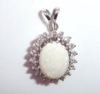 Pendentif - 14 carats Or blanc - 4.54ct. tw. Opale - Diamant, Bijoux, Sacs & Beauté