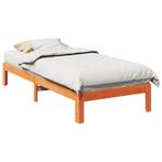 vidaXL Bedframe zonder matras massief grenenhout wasbruin, Huis en Inrichting, Slaapkamer | Bedden, Verzenden, Nieuw